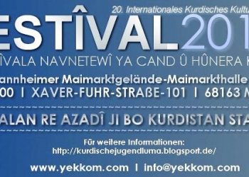 20. Uluslararası Kürt Kültür Festivali Mannheim’da!