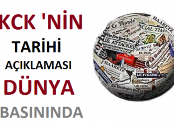 KCK’nin Tarihi Açıklaması Dünya Basınında