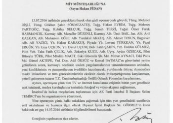 15 Temmuz darbe girişimini kimin planladığı ‘Çok Gizli’ ibareli belge ortaya çıktı!